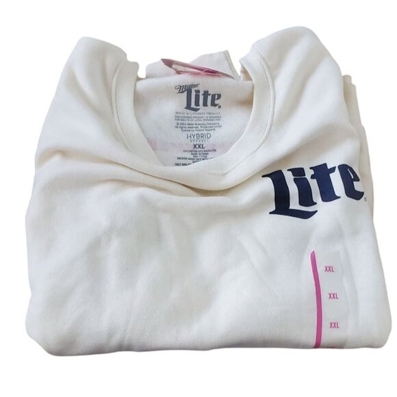 Miller Lite Women's XXL Cozy Sweater Shirt Licenced Graphic Pullover Sweatshirt - Picture 4 of 6